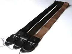 ショルダーストラップ・分離型・ブラック+ベージュ+ダークグリーン・全長約50cm