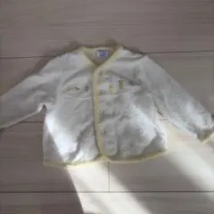 familiar カーディガン　オフホワイト　刺繍　ベビー　タオル地