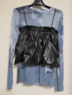 JEANASIS コラージュシアーブルー 　　　　　　ブラックチューブトップ