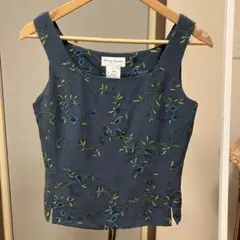 Rena Rowan シルク 刺繍　花柄　ノースリーブ 6P