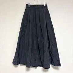 新品　クラシカルエルフ　ナイロンフレアスカート　ブラック　L ウエストゴム