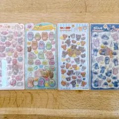 断*中様 うるちゅるポップシール・プチドロップステッカー、4シート