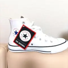 【新品】CONVERSEコンバースオールスター白　オールレザー24.5ハイカット