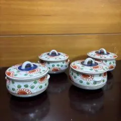 オールドノリタケ 赤地白菊 蓋付き 夫婦茶碗 希少 5個セット - メルカリ