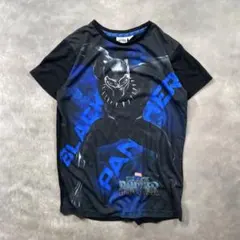 Y2K MARVEL古着ブラックパンサーT公式黒青 Tシャツ　AI56のサムネイル