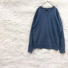 バナナリパブリック　メンズ　スウェット　トレーナー　シンプル　無地　M ブルー