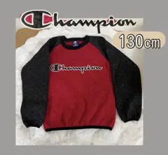 Champion チャンピオン 長袖トレーナー レッド ブラック 130cm