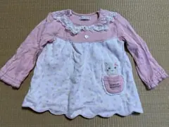 キムラタン　クーラクール　ハート柄のカットソー トップス　ロンT ピンク