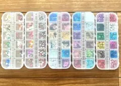 ホログラムストーン花パーツセット 収納ケース付き