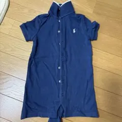 Ralph Lauren ラルフローレン　ネイビー 半袖ロンパース 80㎝