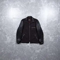 【schott】Wool tweed leather jacket