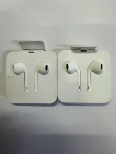 iPhone純正ホワイト有線イヤホン 2個セット未使用品