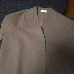 ２回着用　Mila Owen ブラウンノーカラーコート