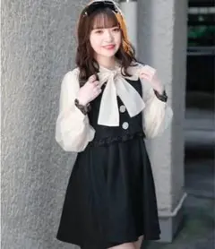 ロジータ ROJITA ビジュボウタイリボンツイードワンピース