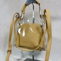 【美品✨】クリアバッグ 3WAY ショルダーバッグ ハンド　インナーバッグ付き