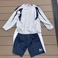 PUMA サッカーウェアセット グレー/ネイビー xl