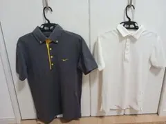 Nike ポロシャツ グレー/イエロー UNIQLO　ホワイトポロシャツ　セット