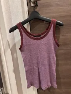 Kastane ワッフル タンクトップ パープル フリーサイズ