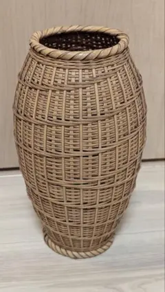 円筒ボックス●フタ取外可●無地●アタ●バリ島●アジアン雑貨●1001.1 2個セット○ぺんたて○小物入れ○無地○アタ○バリ島○1150.1