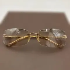 CHANEL 4092-B サングラス リムレス ラインストーン ゴールド - メルカリ