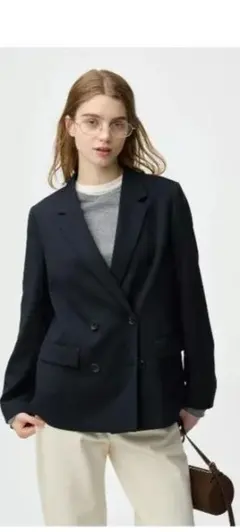 GUダブルブレストジャケット ネイビーSサイズ