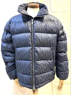 最終セール！DIORオブリーク テクニカル ジャカード ネイビーダウンジャケット