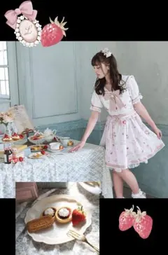 LIZLISA リズリサ Salon de Fraise柄ワンピース - メルカリ