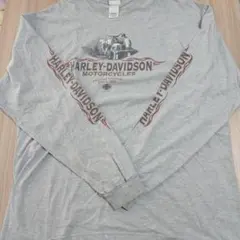 【週末限定】USA製 Harley-Davidson 両袖ロゴ ロンT 2XL