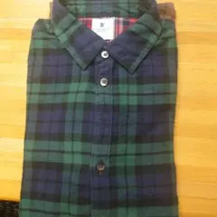 R.NEWBOLD ネルシャツ グリーン・ネイビー・レッドチェック