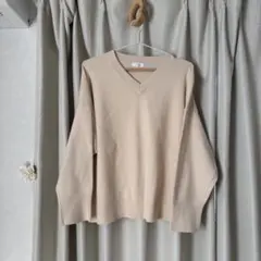 LOWRYSFARM セーター ニット Vネック アイボリー 淡色