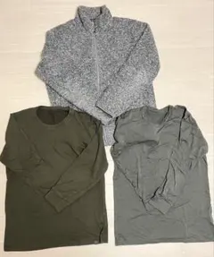 フリースジャケット・長袖Tシャツ3点セット