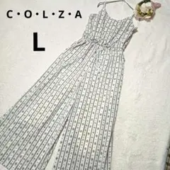 C・O・L・Z・A コルザ オールインワン 白 総柄 フェミニン/L