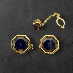 YSL イヴ・サンローラン ネクタイピン カフス セット クリスタル