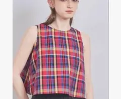 UNITED ARROWS チェック柄 ノースリーブ タンクトップのサムネイル