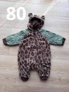 ヒョウ柄フリースアウター 95cm以下用