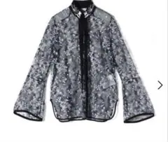 Mame Tulle Lace Stand Collar Shirtのサムネイル
