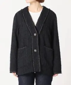 ブラックノーカラージャケット