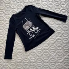 ¨̮♡︎ INGEBORG ネイビー 長袖Tシャツ