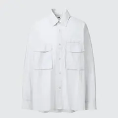 UNIQLO U ユーティリティオーバーサイズシャツ ライトブルー S