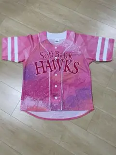 ソフトバンクホークスピンクブルーデーユニフォームSサイズ