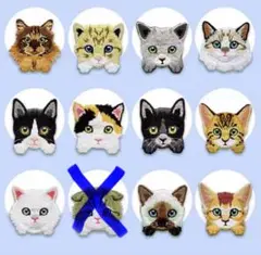 猫の刺繍ワッペン 11種　アイロン圧着可