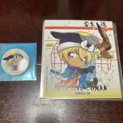 コナン　大阪城本陣2025　ミニ色紙+缶バッジ（安室透）