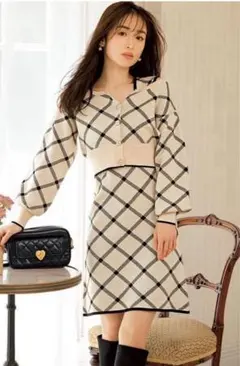 JILL STUART ニットワンピース、カーディガン