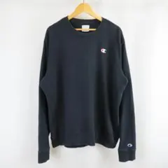 Champion ロゴ プリント オーバーサイズ トレーナー 古着 XL 黒