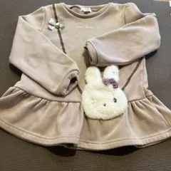 any FAM くすみピンク裏起毛トレーナー 120