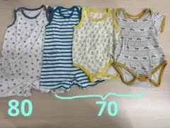 ユニクロ ロンパース 70 80／西松屋　肌着　70 ノースリーブ