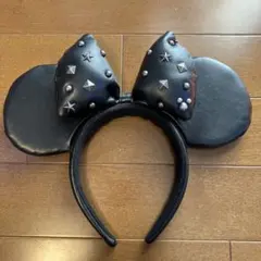 スタッズ付きミッキー耳カチューシャ