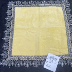 【新品】近沢レース タオルハンカチ ガス灯　イエロー
