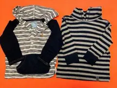babyGAP ボーダー ロンT 2枚セット 80 男の子 女の子 保育園着
