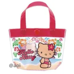 サンリオ　プールバッグ風ミニポーチ2　日焼けキティ